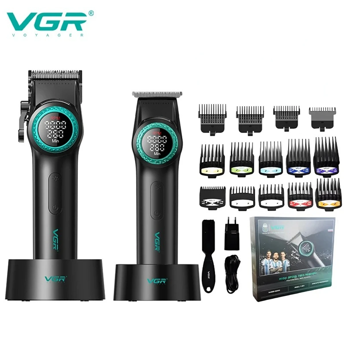 VGR Knipapparaat Professioneel Haartrimmer Elektrisch Tondeuse Draadloos Barber Combo Metaal Trimmer voor mannen V-001 V-977