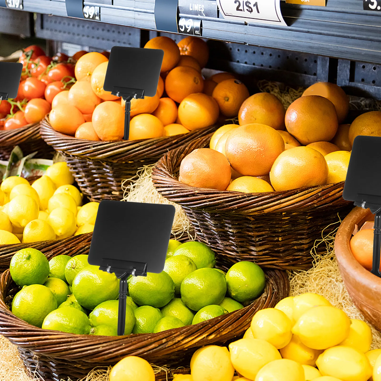 

3Pcs Price Tag Clips High Quality Lightweight Chalkboard Label Holders for Fruits Vegetable Display Sign Stands Advertising Rack