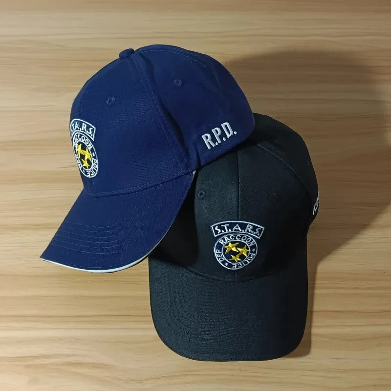 

Biohazard STARS Chris Redfield Jill Wesker Leon Cosplay Baseball Cap 100% Cotton Embroidery RPD Hat