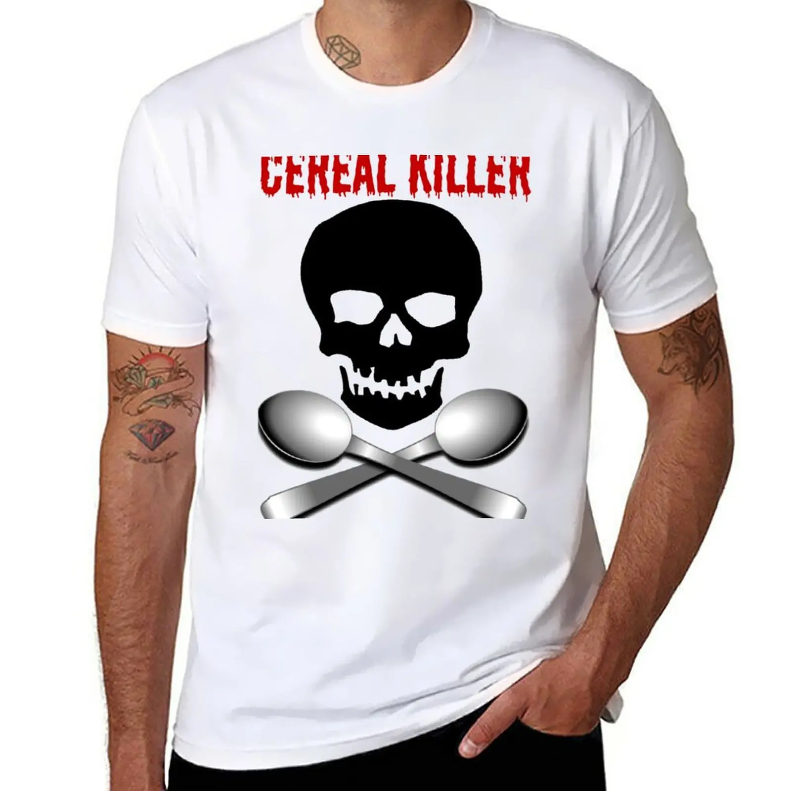 New Cereal Killer T Shirt T-Shirt black t shirt boys animal print shirt plus size t shirts blank t shirts mens clothes