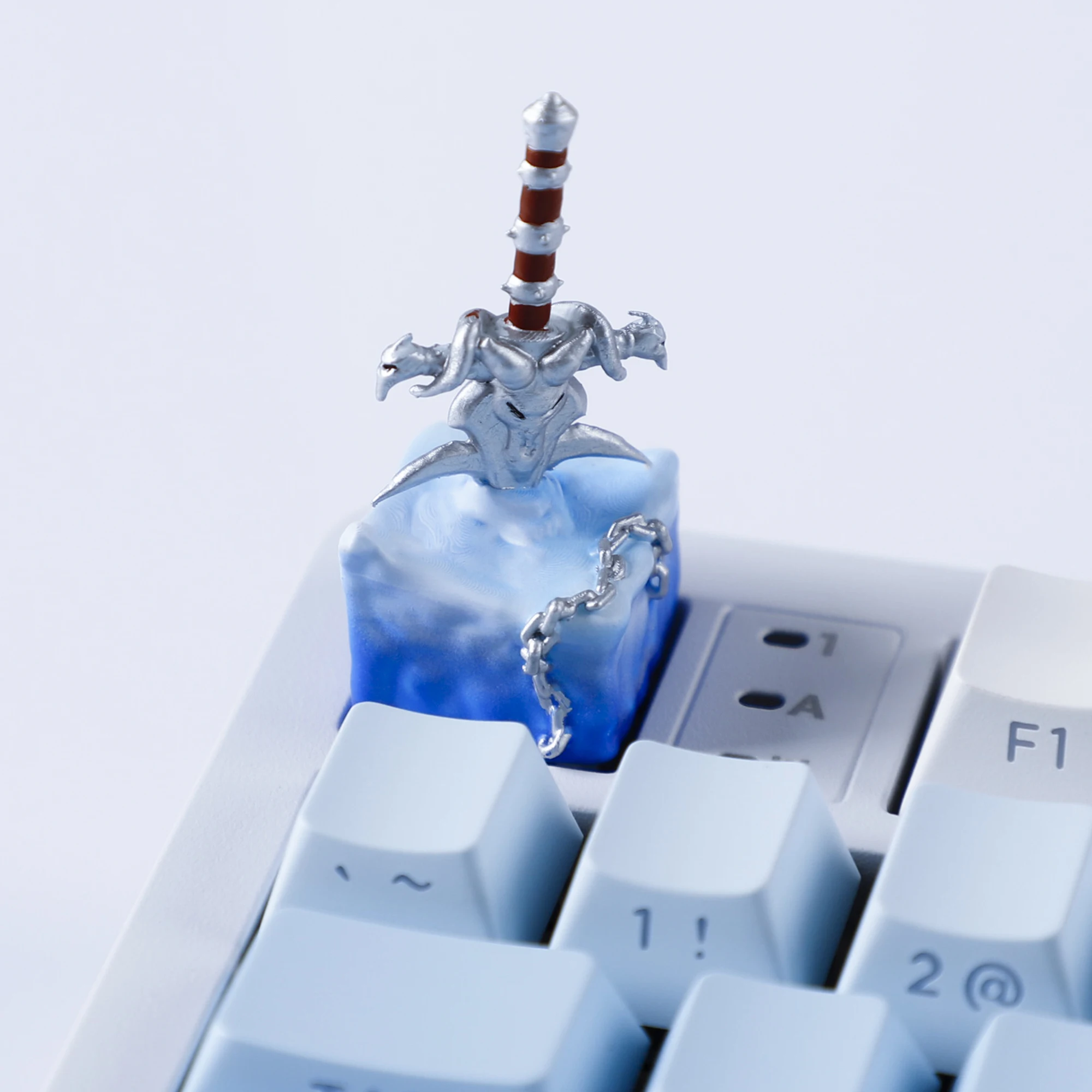 World of Warcraft Key Cap Novelty Artisan Keycap Resin Demon Sword Theme Personalized Key Keycap for MX Mechanical Keyboard