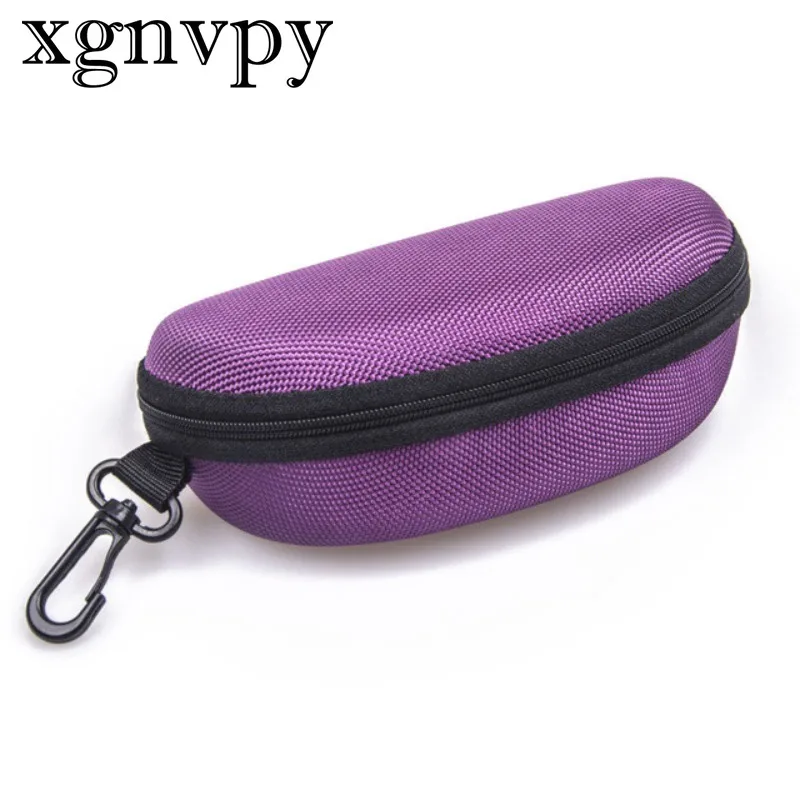 xgnvpy   Trendy Multicolor Glasses Pouch - Hard Shell Zipper Box for Reading & Sunglasses, Ideal Travel Accessory & Storage Case