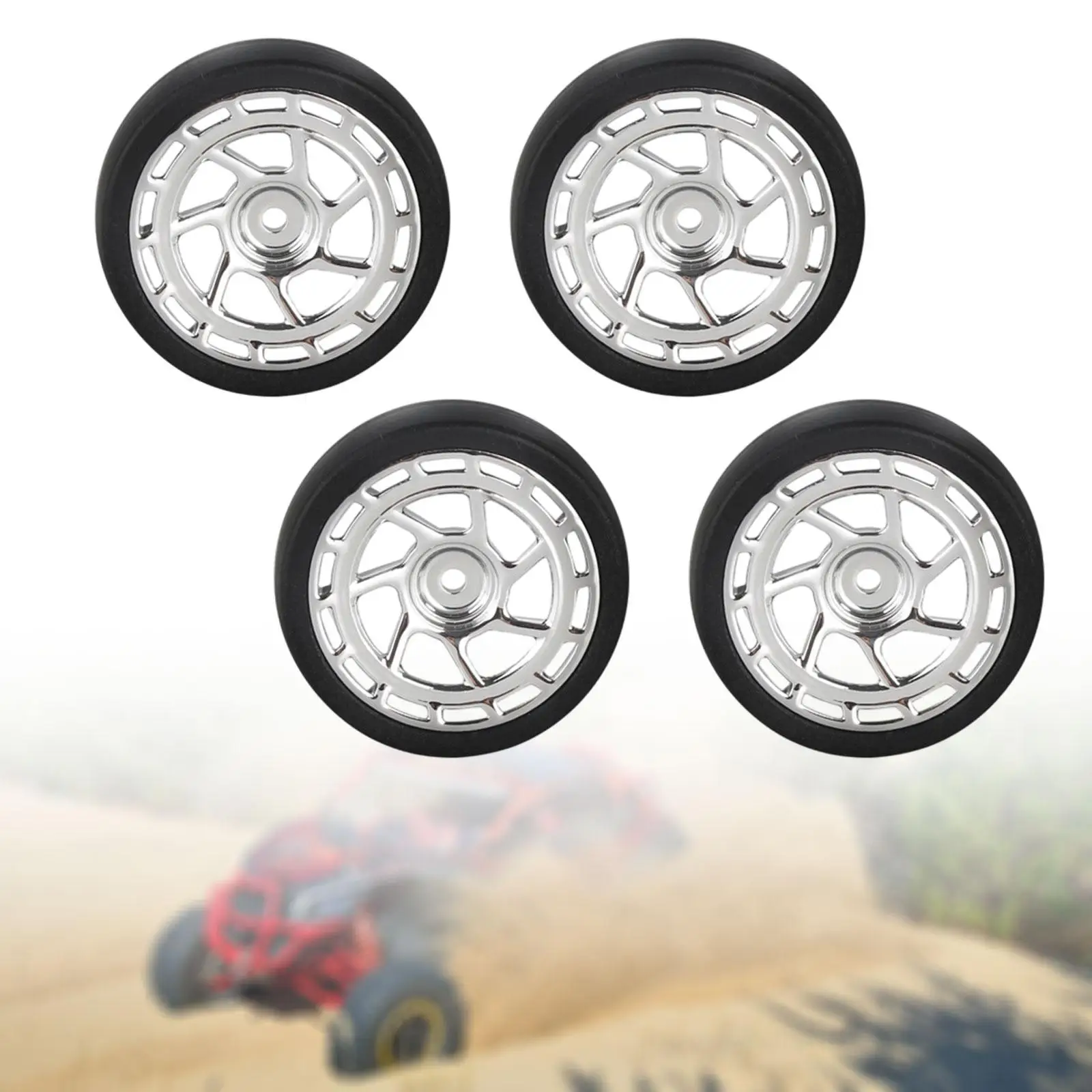 2x4 Pieces RC Car Drift Tires for 1:18 RC on Road Touring Drift Truck Repalces Argent