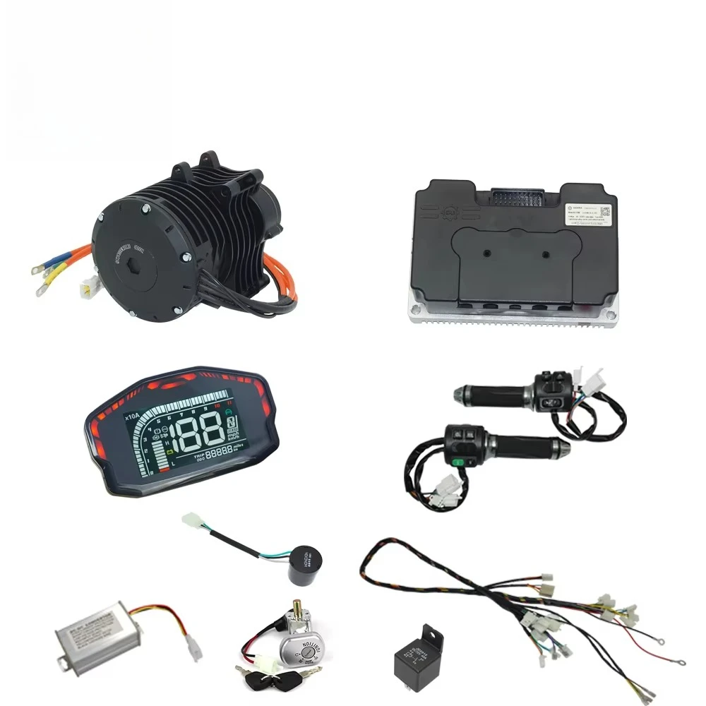 

Новые комплекты для мотоциклов QS MOTOR 138 3000W V3 с максимальной мощностью 5500W, 72V, 100 км/ч, среднеприводным двигателем, контроллером DKD LCD и Fardriver ND72680