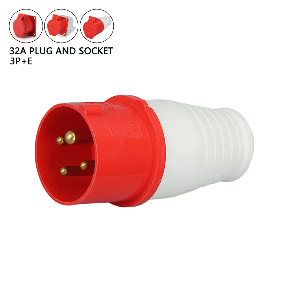 

IP44 4-контактный 32A Многофункциональный фотоэлектрический кабель со штыревыми и гнездовыми разъемами 380-415 В