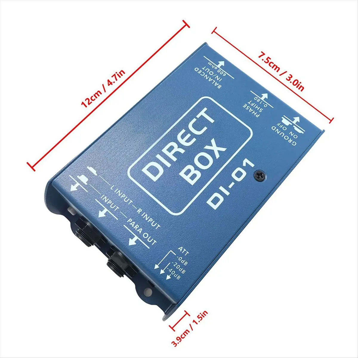 ABGN Passive DI Box Direct Injection DIBOX Direct Box Impedance Conversion DI Audio Isolator DI Effects Passive DI Box