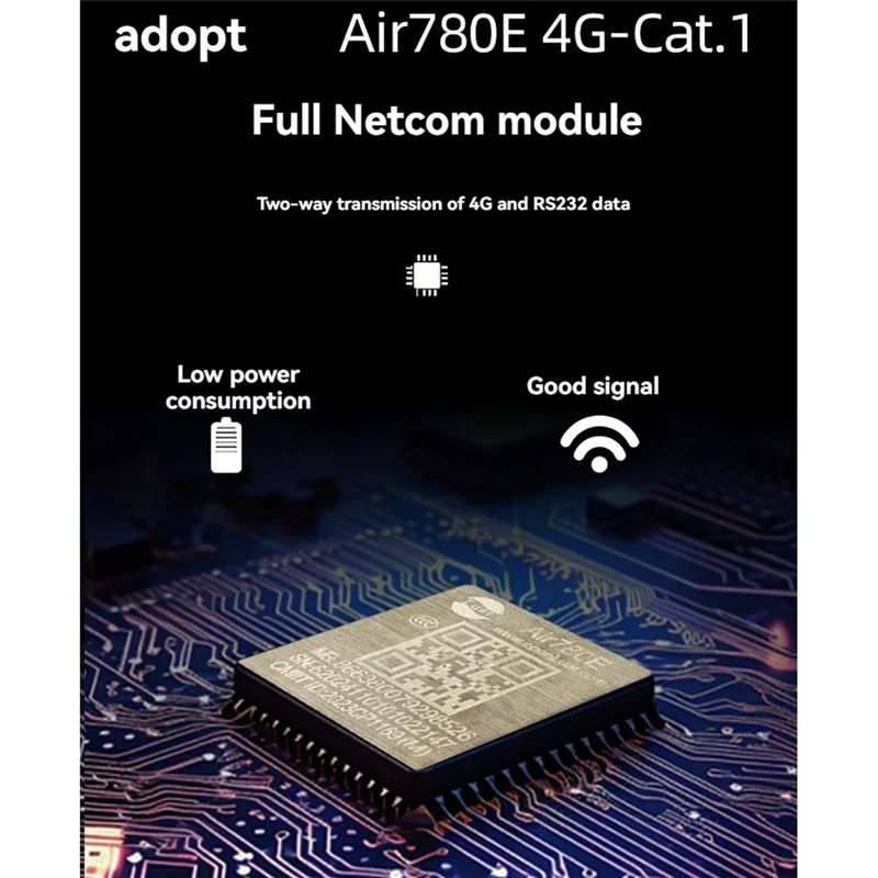 

ABAN Air780e Модуль передачи данных от 4G до RS232 Модуль 4G до RS232 Разработка LUATOS Модуль RS232 до 4G