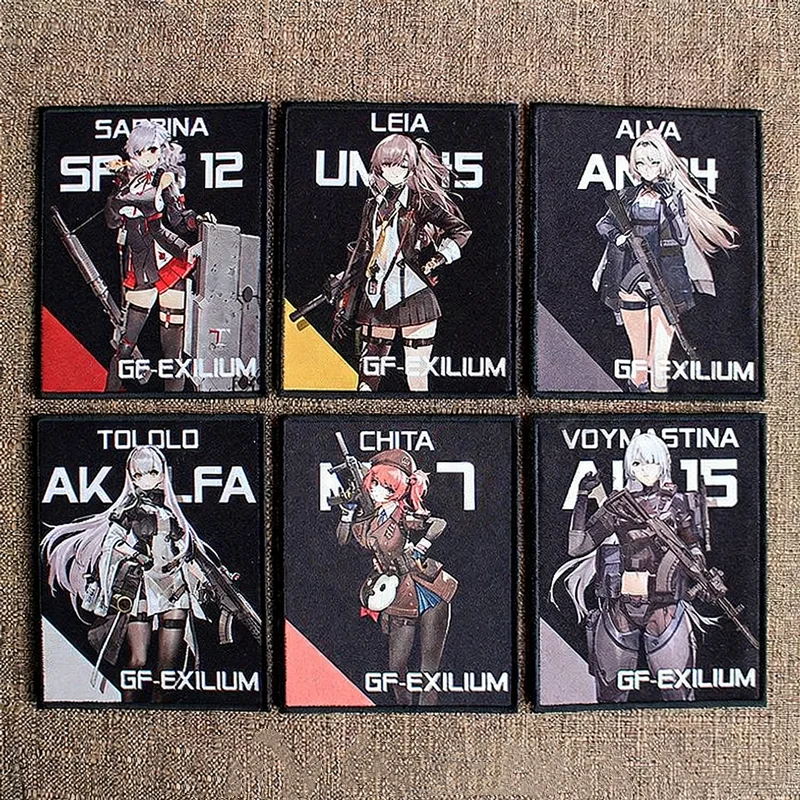 Нашивка Frontline для девочек с принтом Voymastina AK15 Springfield M1903 ALVA AN94 LEIA UMP45, тактические нарукавные повязки для декора сумки Нашивка Frontline для девочек с принтом Voymastina AK15 Springfield M1903 ALVA AN94 LEIA UMP45, тактические нарукавные повязки для декора сумки