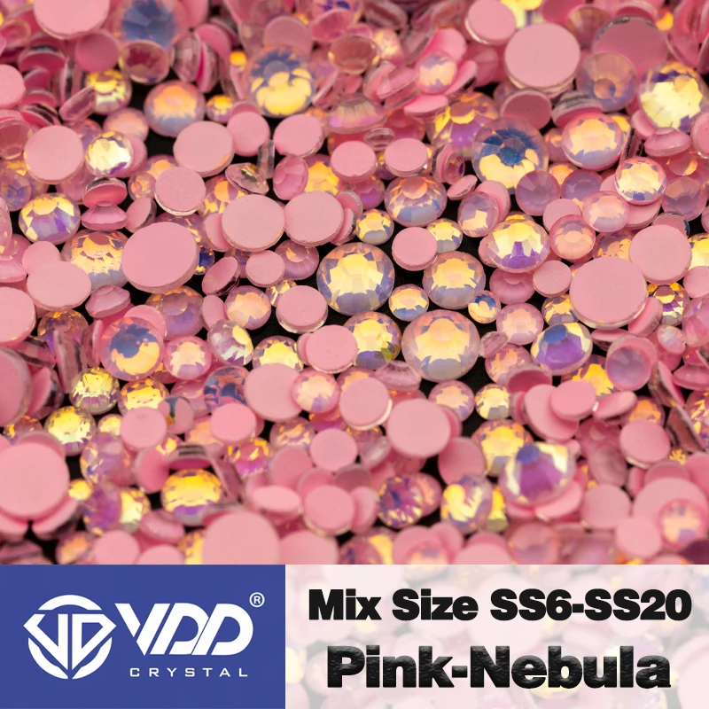 VDD Großhandel Neue Neon Farbe Mix Größe SS6-SS20 Glas Strass Kristall Hohe Qualität Flatback Steine DIY Nail art Dekorationen – Detail 13