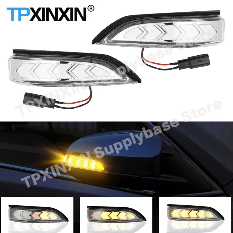 LED DRL Flowing Side Rear-view Mirror Dynamic Turn Signal Light Lamp For Toyota Vios Altis Yaris Corolla Camry Accessories