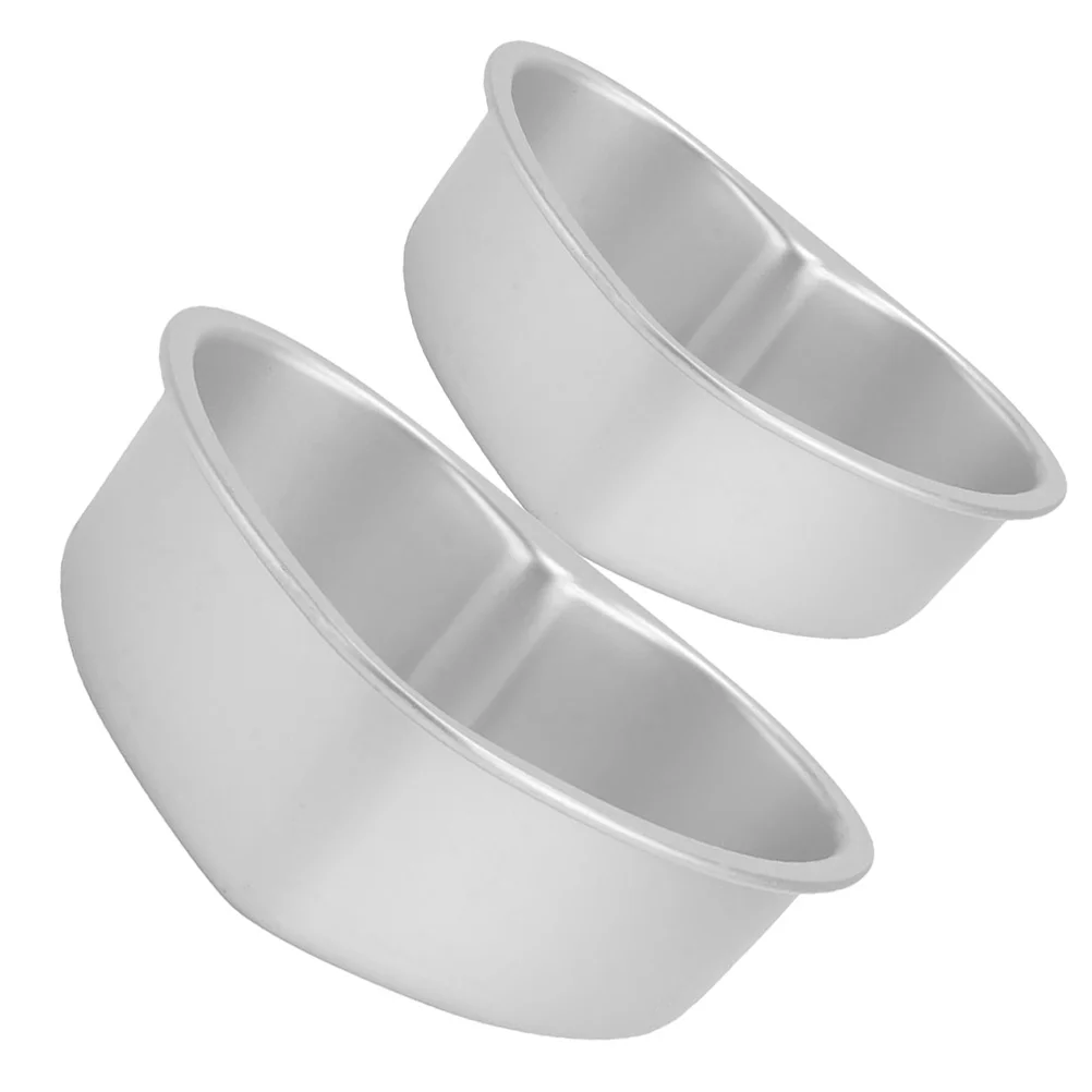 

2pcs Heart Shaped Cake Pan Aluminum Alloy Non-Stick Baking Mold For Kitchen Easy Release Detachable Cake Tin Household Baking