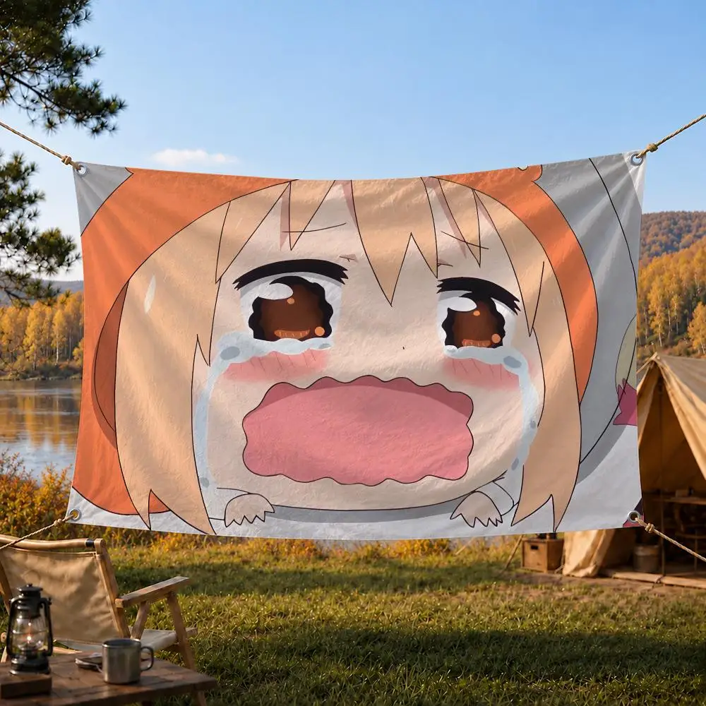 Himouto Umaru-chan Cute Comedy Anime Flags Home Yard & Garden Decor Banner - Indoor Outdoor Wall Hanging Flag