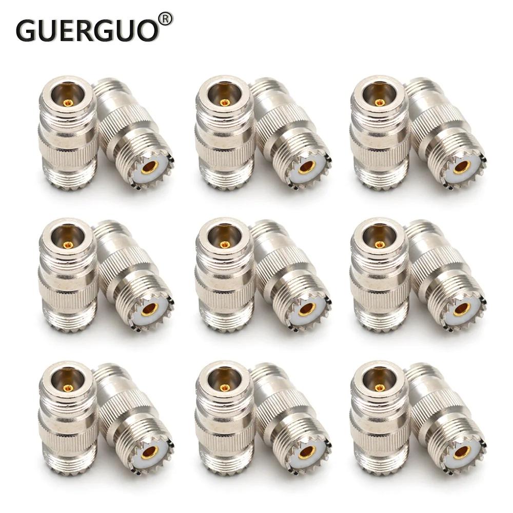 1PC N Female Connector to S0239 UHF Female Outer Screw Inner Hole SL16 Female  Adapter All-Copper Car Connector