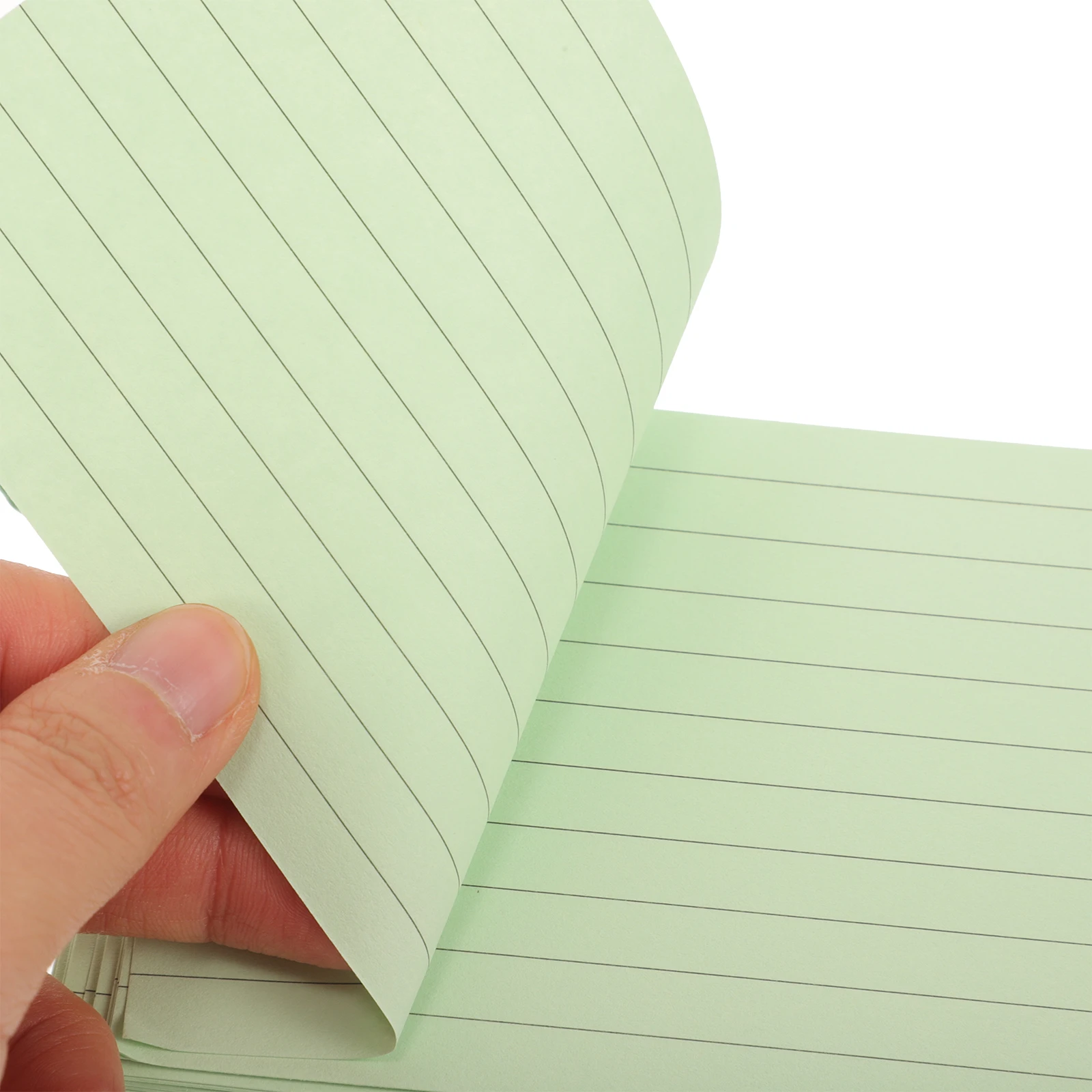 1 set 6 Color Hole Punch Index Cards Colored Lined Note Cards With Metal Rings Portable Blank Flashcards Memo Pad Pocket