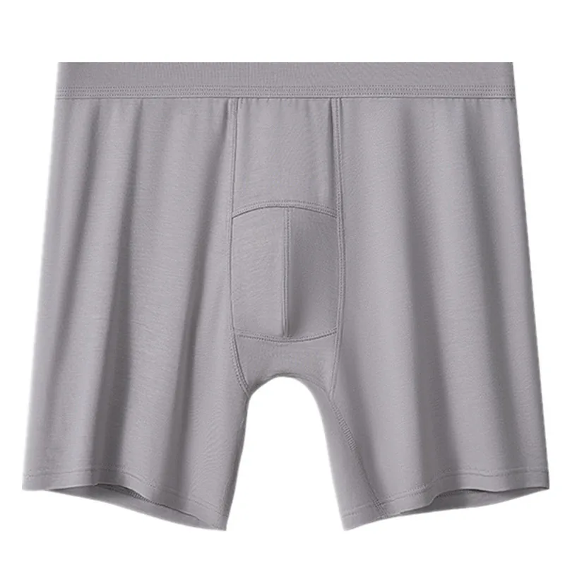 Boxers Men Underwear Soft Modal Boxer Shorts Solid Extended Underpant Male Antibacterial U Convex Pouch Panites Plus Size XL-5XL 2