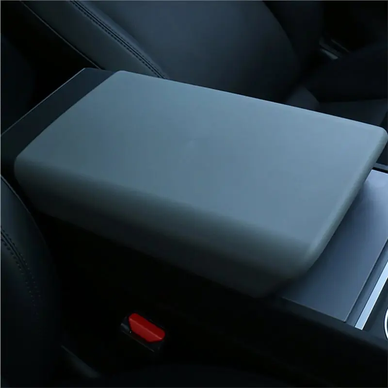 Rare Car Center Console Armrest Lid Central TPE Soft For Tesla Model Y Juniper Launch 2025 Model 3 Highland 2024 White
