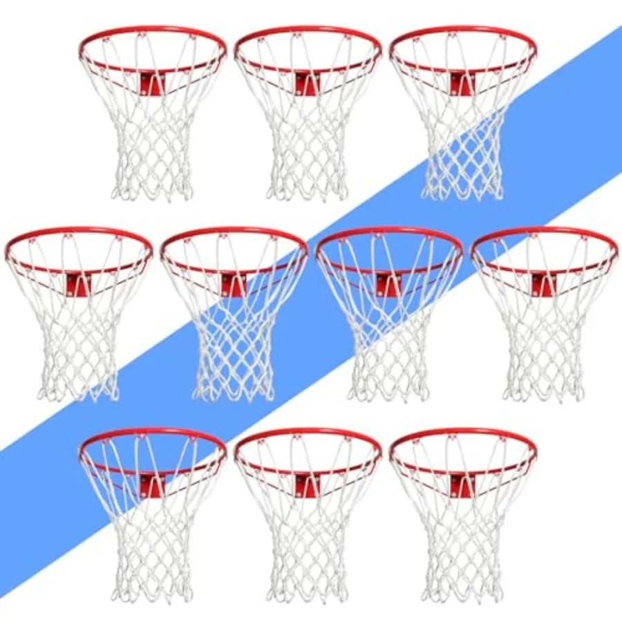 

Basketball Net Outdoor 7.16 oz 12 Loops Professional Heavy Duty Basketball Net Replacement All Weather Anti Whip Suitable for O