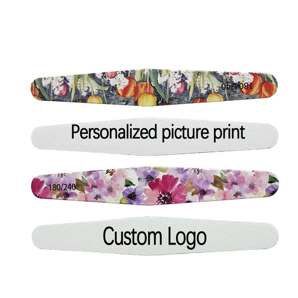 1000Pcs Manicure Pedicure Buffer Nail Art UV Gel Tools New design personalized / customized printed 150/150 100 180 nail file