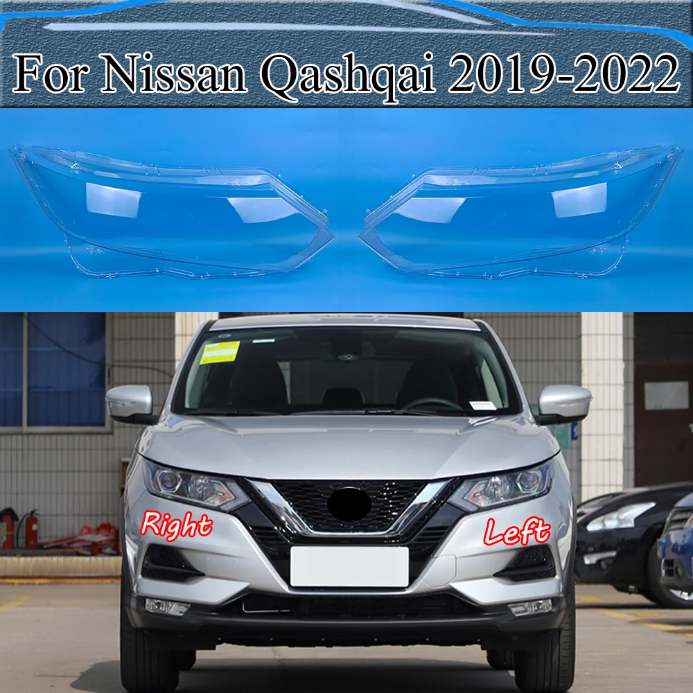 

For Nissan Qashqai 2019-2022 Headlight Cover Transparent Lampshade Case Headlamp Shell Plexiglass Replace Original Lens