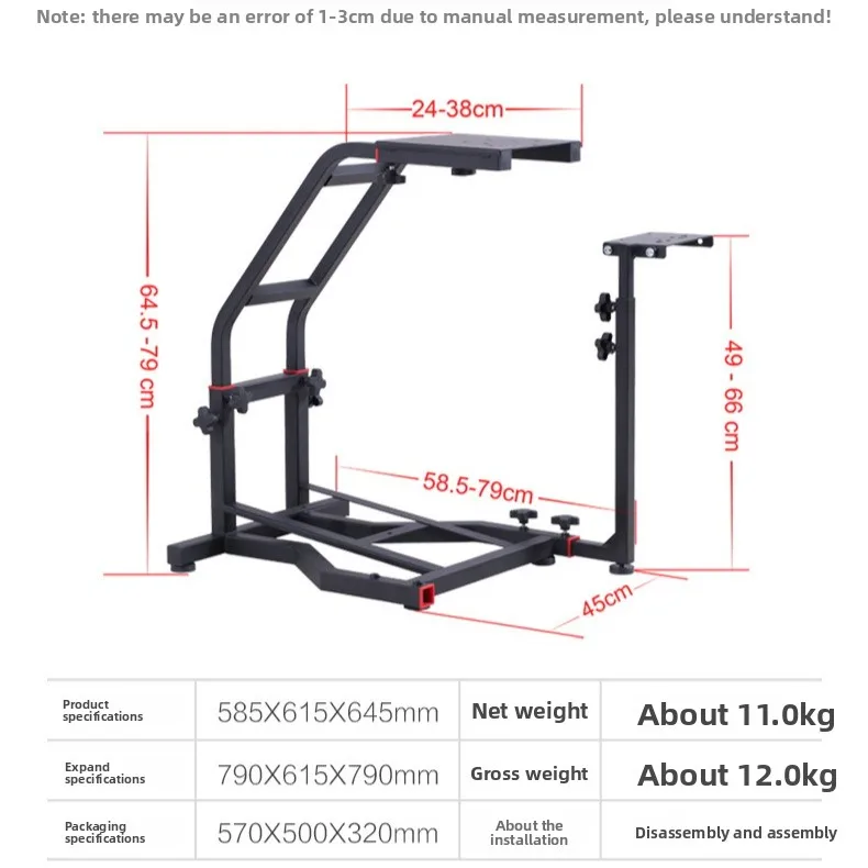 G920 G29 Racing Wheel Stand, Adjustable Simulator Cockpit Mount For  PC, Racing Seat Frame