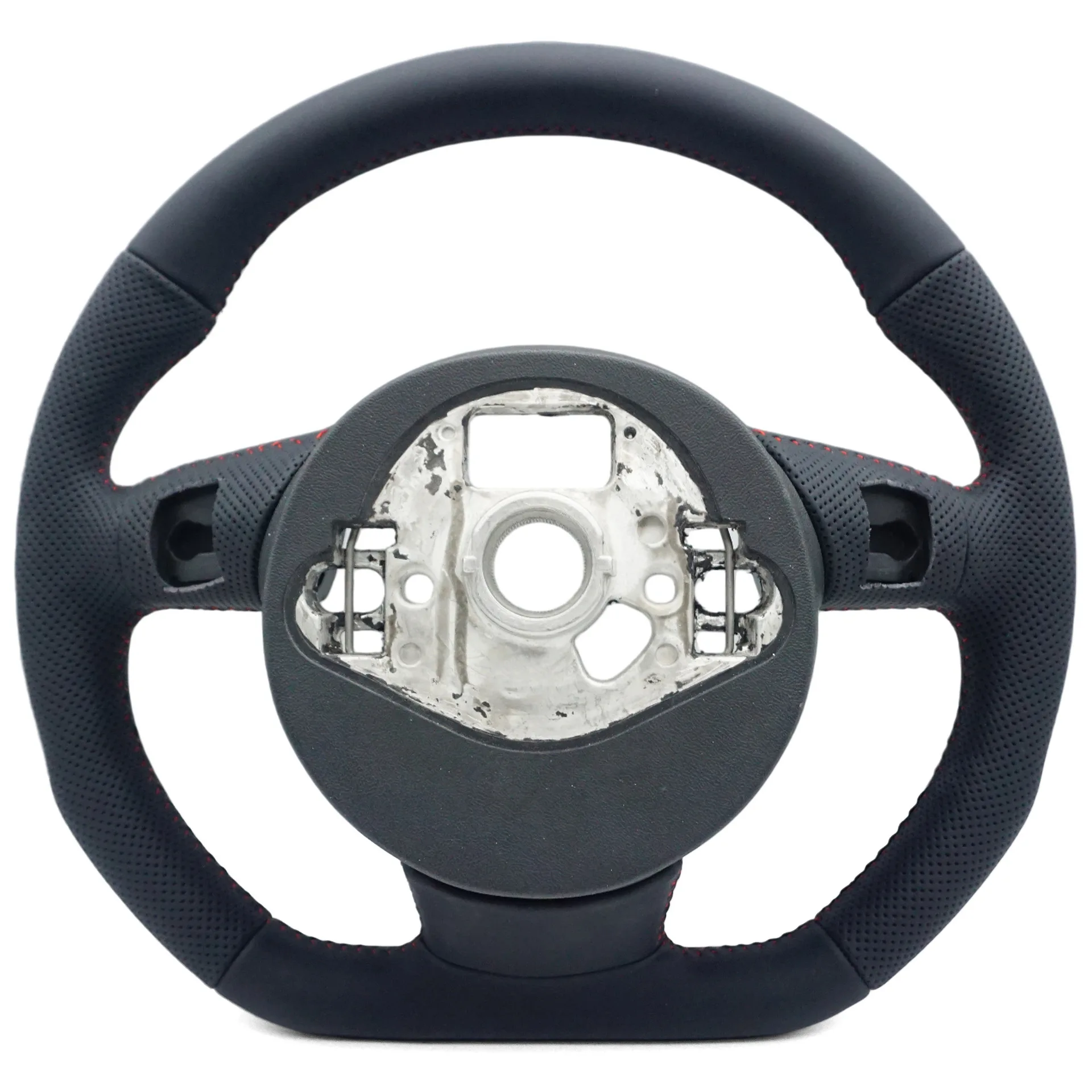 Suitable for Audi A6C7RS Standard Semi-Punched Red Line No Button No Paddle Multi-Function Steering Wheel Bottom Modification