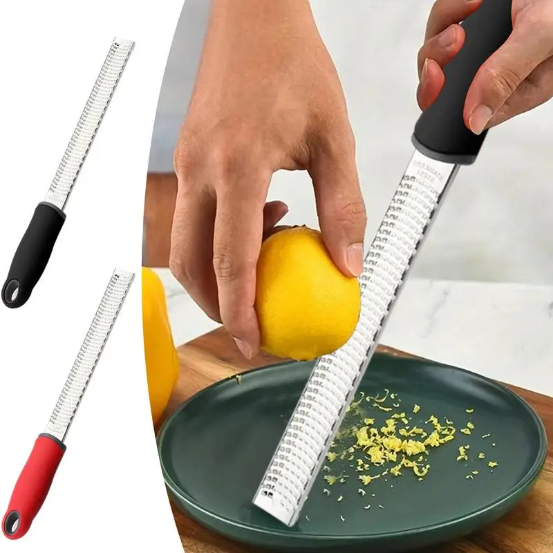 

Manual Cheese Grater Stainless Steel Non-slip Lemon Grater Tool with Silicone Protective Cover Food Grater for Kitchen Cooking