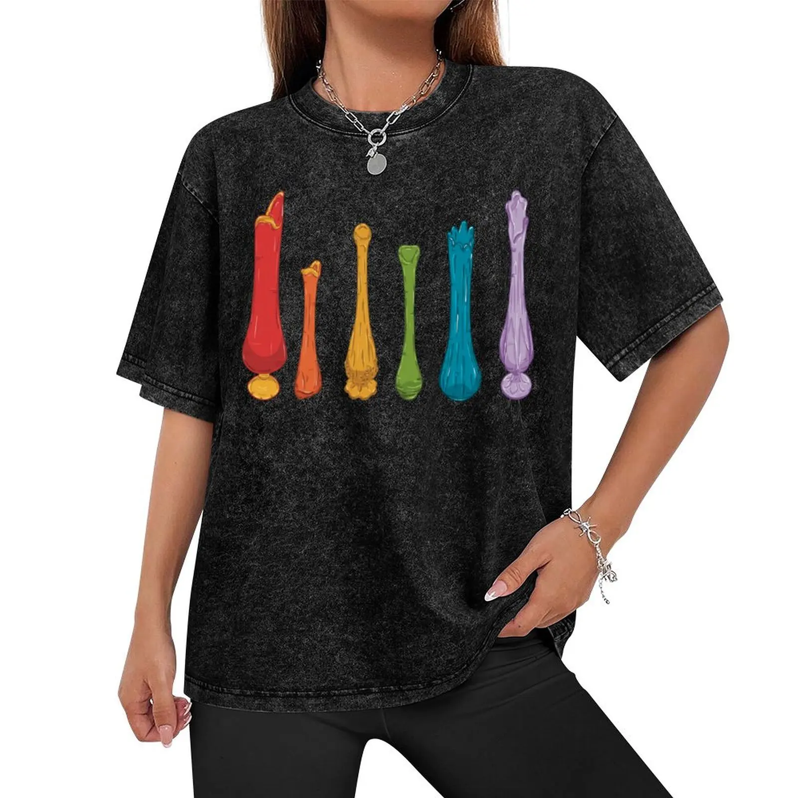 Rainbow Glass Swung Vases T-Shirt baggy shirts blacks mens graphic t-shirts funny