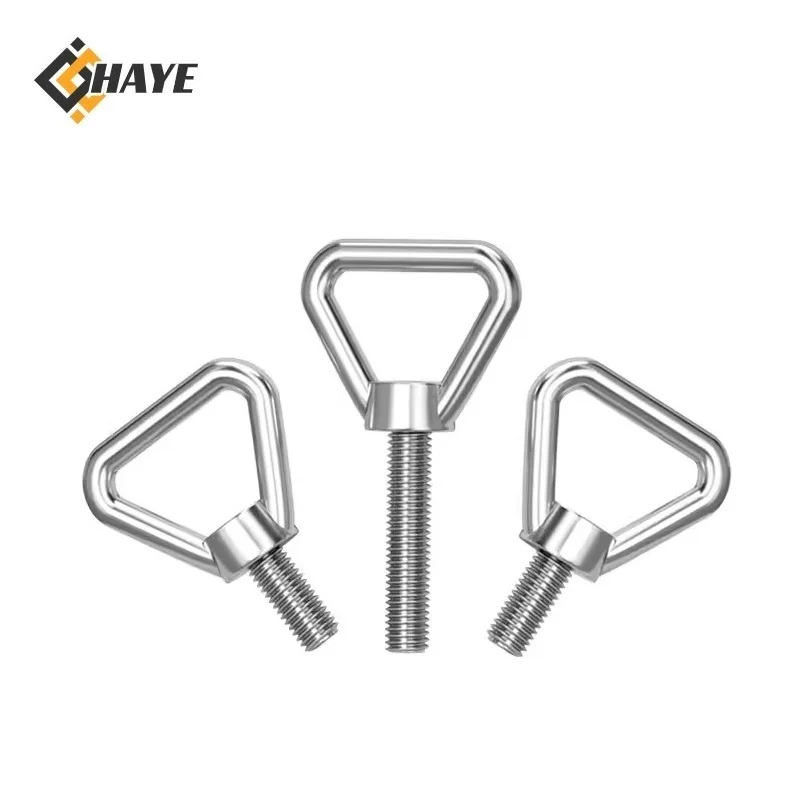 

M8 M10 M12 Triangle Lifting Eyebolts 304 Stainless Steel 20 to 200mm Length