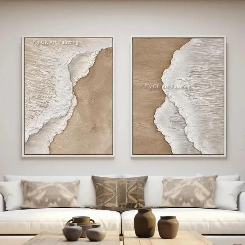 Modern Abstract Large Black  White Thick Oil Painting on Canvas  Handpainted Textured Wall Art for Home Decor