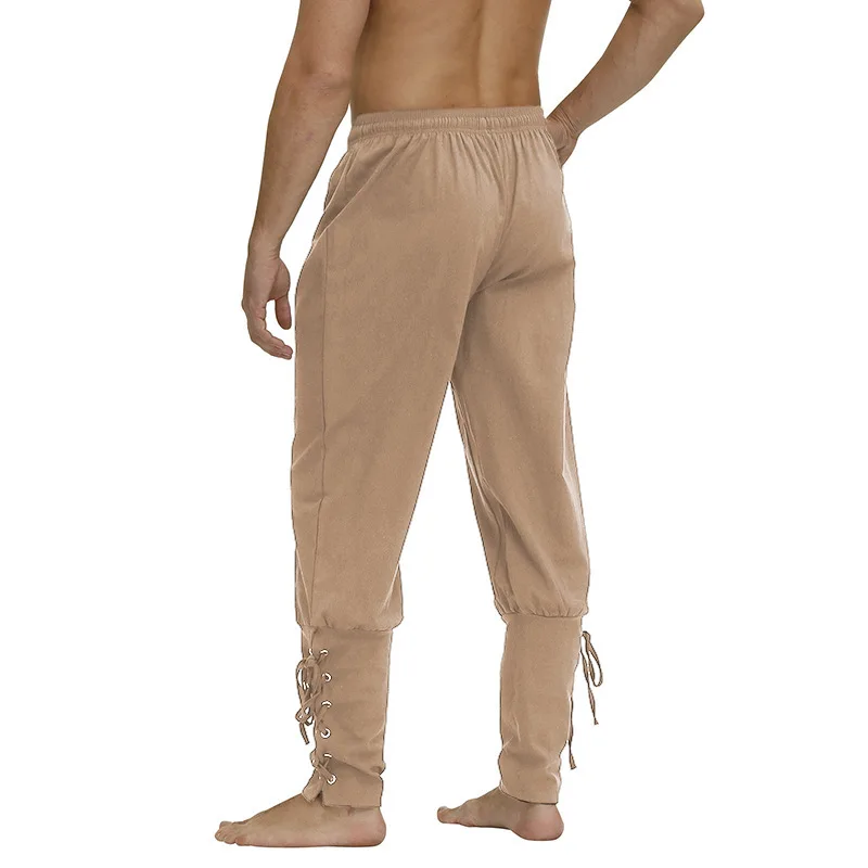 Drama Performance Cosplay Steampunk Style Cotton Long Trousers Multi Colors New Men's Medieval Renaissance Legging Pants