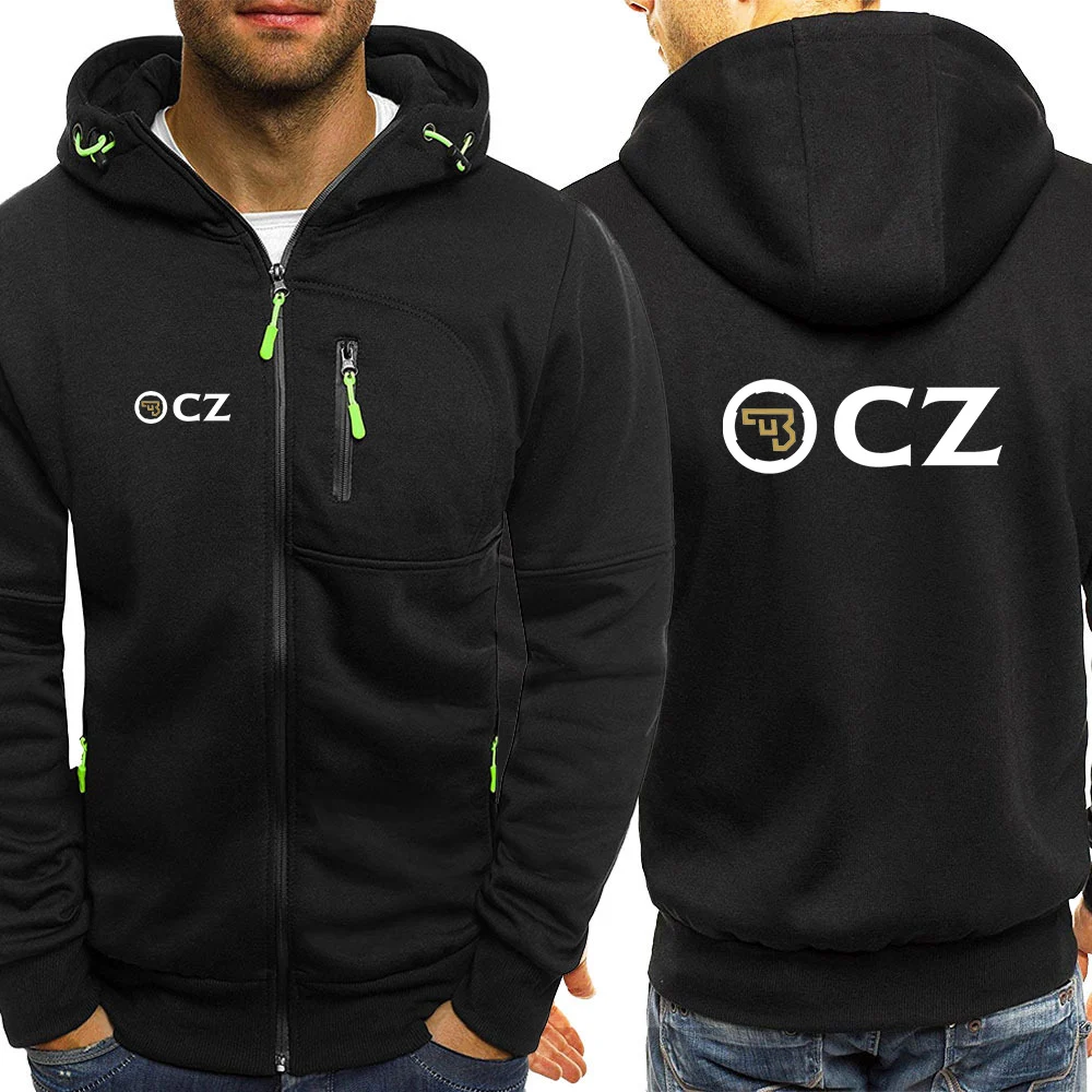 

CZ Ceska Zbrojovka 2023 Men's New Men's Hooded Jackets Coats Casual Zipper Fashionable Jacket Outerwear Hoodies Sweatshirts Tops