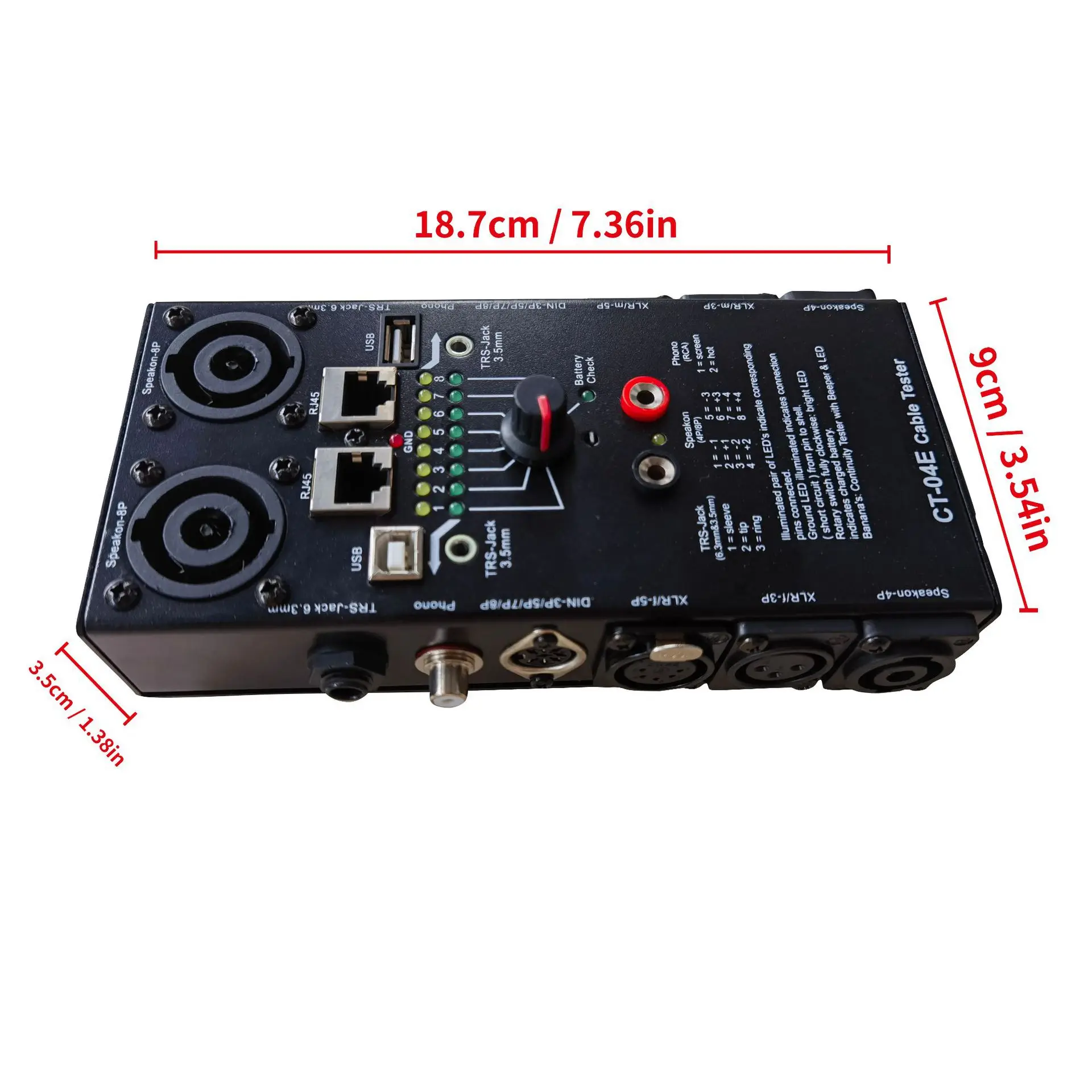 High Quality CT-04E Cable Tester 13-in-1 Multi-Function Audio Cable Tester Electronic Automatic Audio Cable Tester for Cables