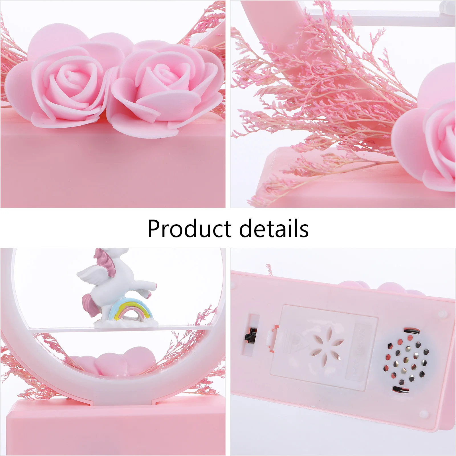 

1Pcs Night Lamp Music Bell Unicorn Cartoon Resin Eco-Friendly Desktop Decoration Romantic Bedroom Light Night Lamp