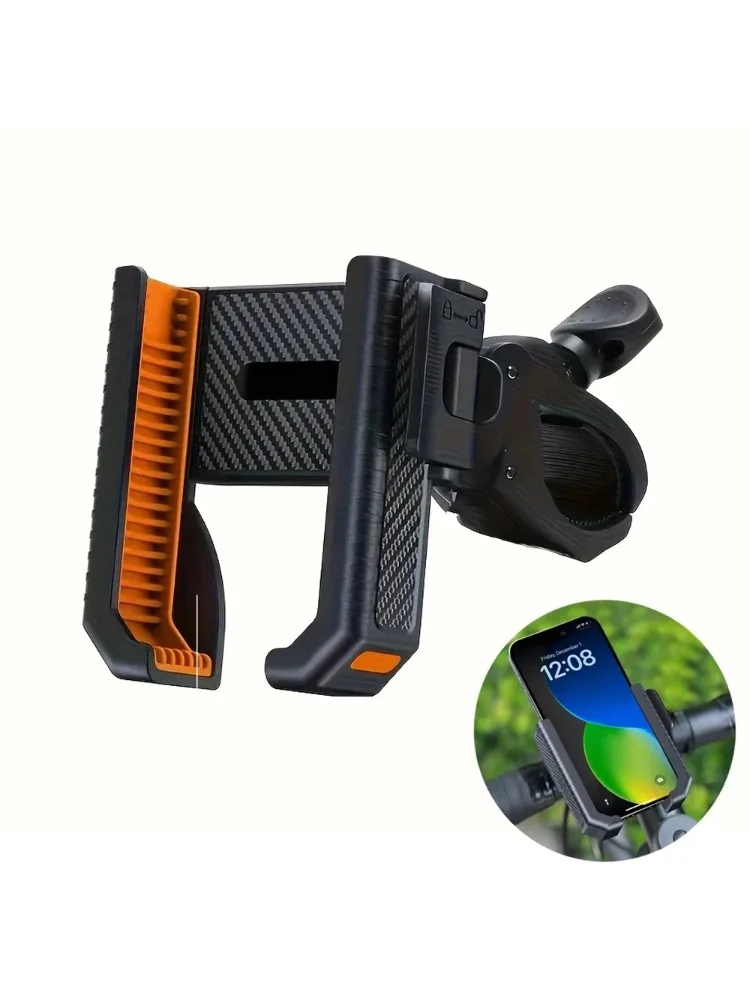 Fahrrad-Handyhalterung, Ständer für Fahrrad- und Motorradlenker, Handyhalterung mit Clip, GPS-Halterung, stoßfeste Halterung für 4,5-7,0-Zoll-Telefone
