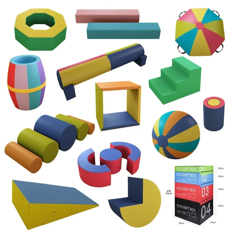 

Children's software climbing and sliding, combined early childhood education center hall toys, indoor large staircase steps
