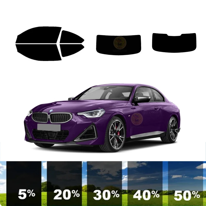 

precut Removable Window Tint Film For Car 100% UVR 5%-35%VLT Heat Insulation Carbon ﻿For BMW 2 SERIES 2 DR COUPE 2022-2023