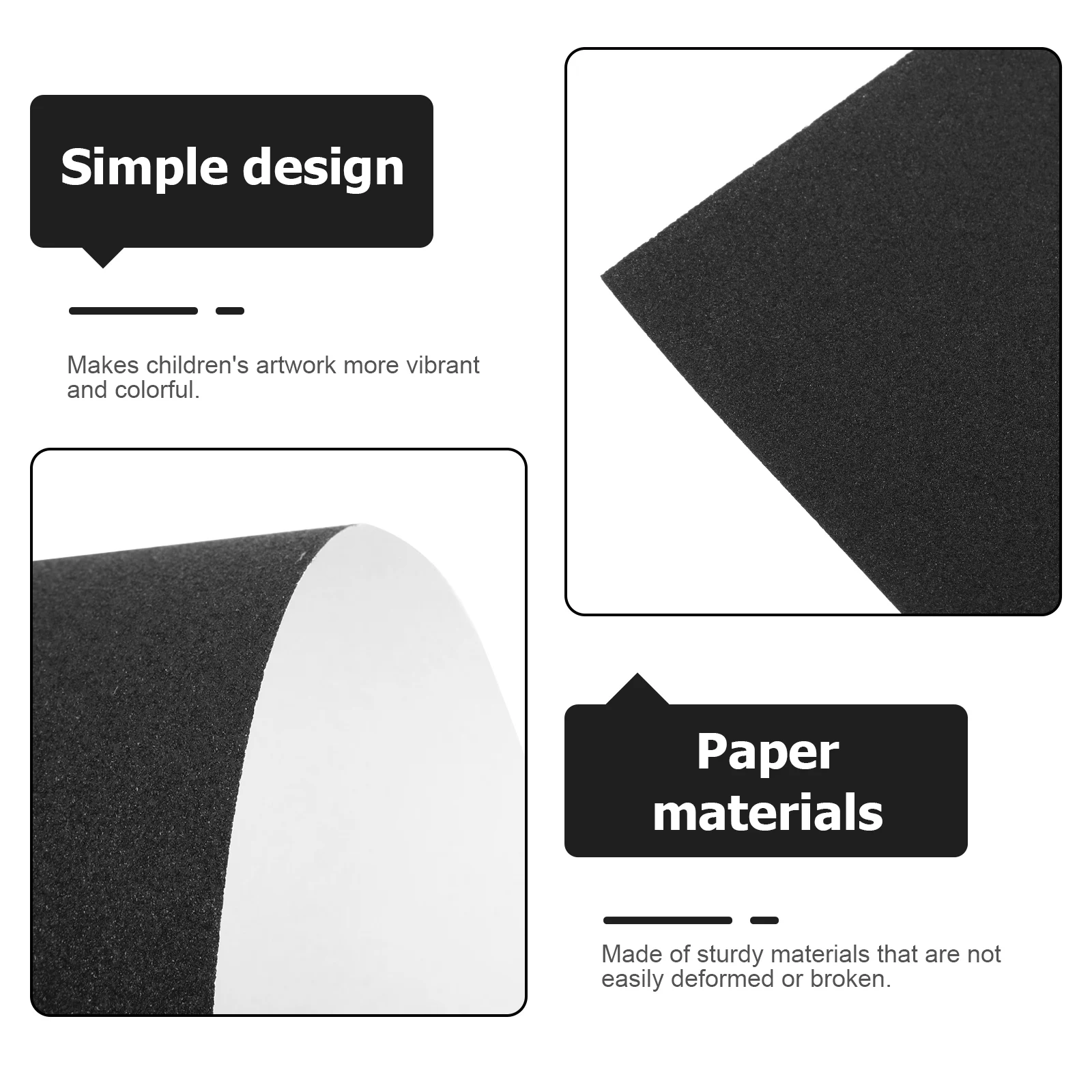 

10 Pcs Children's Sand Painting Home Art Projects Black Paper for Cards Crafts Manual Graffiti Crayon Birthday Drawing