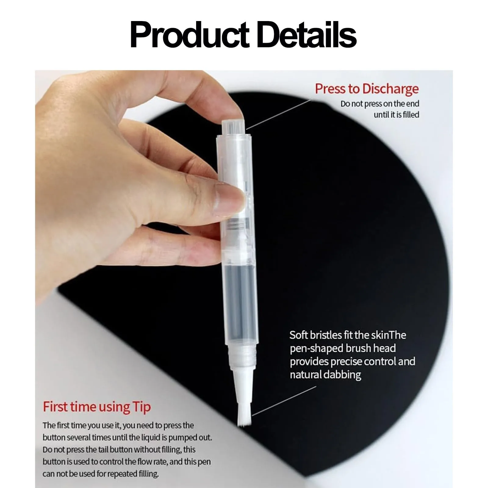 Fillable Touch Up Paint Pens Universal Wall Furniture Scratch Repair Brush Durable  Refillable Leak-Proof Paint Brush Pen
