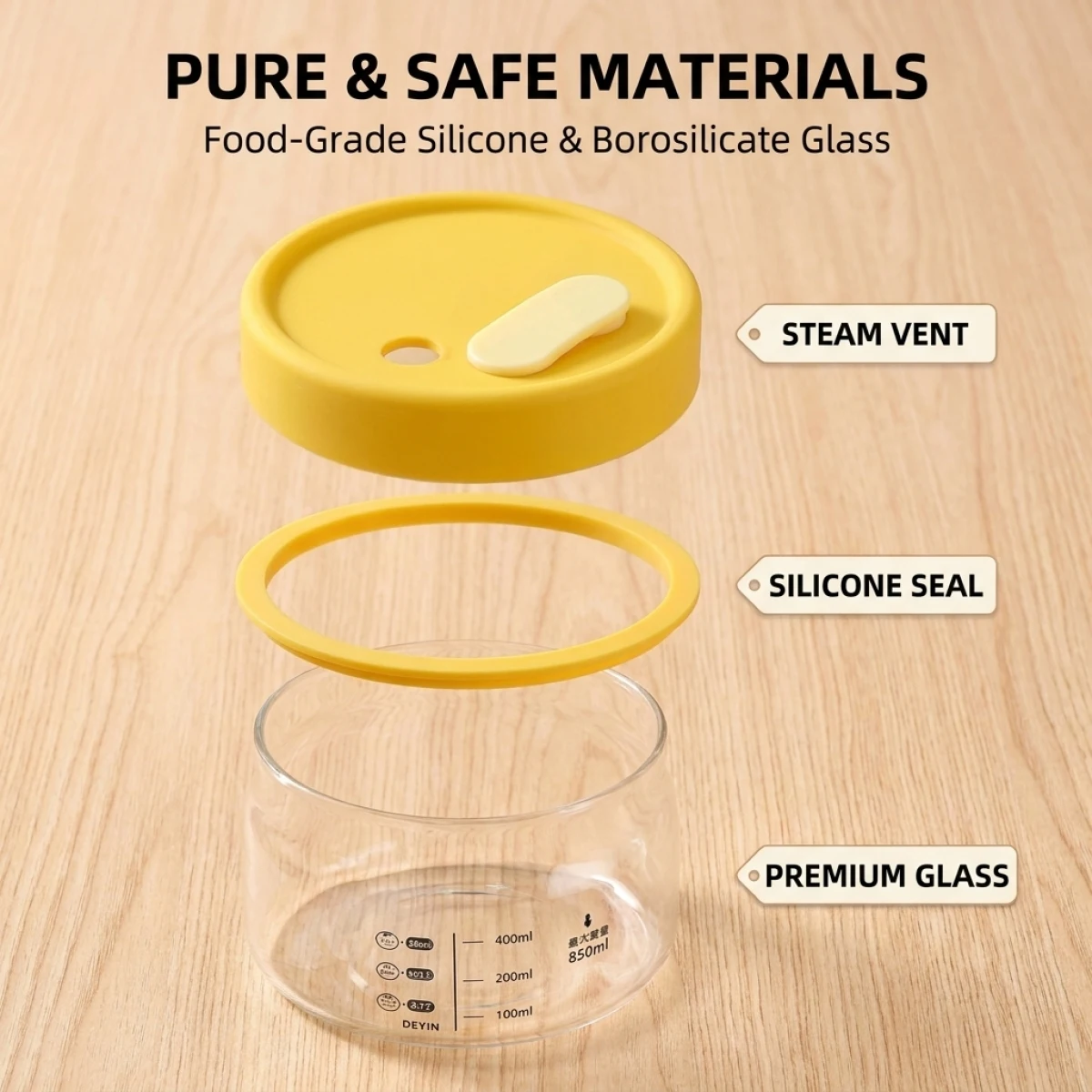 Contenitore in Vetro Ermetico  - Food Storage Yellow recensione e prezzo