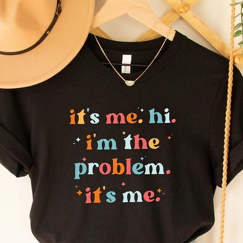 Hi I'm The Problem It's Me T-shirt Anti Hero Music Inpired Shirt Meet Me At Midnight T-shirts Vintage Graphic Tee Fans Tops