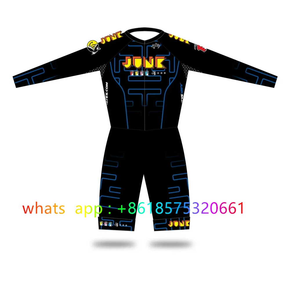 

Junk Skates Men Speed Inline Roller Skate Skinsuit Outdoor Racing Jumpsuit Long Sleeve Skating Suit Fast Skating Clothes 2025