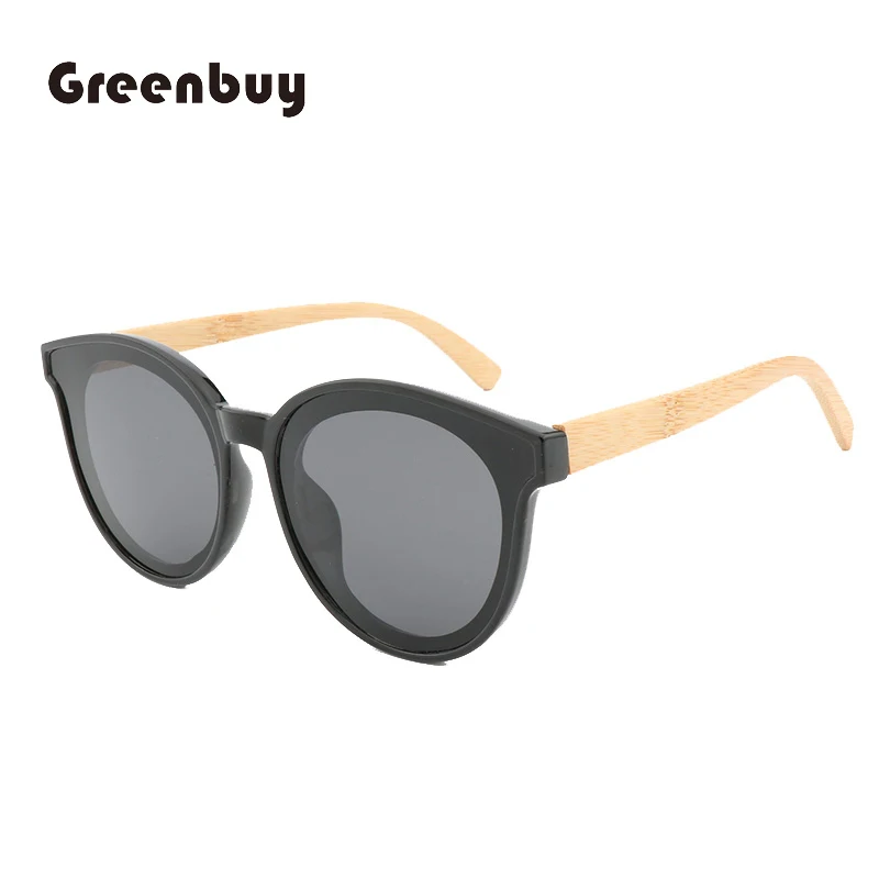 Natural Bamboo PC Frame Sunglasses Fashion Polarized  Women Glasses UV 400 Vintage Handmade Eyewears Applies to Beach Outdoor