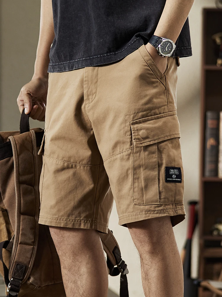 

Men's Summer Outdoor Climbing Loose ort Pants Cotton Casual Five-ket Workwear Thin Sli Faion Leisure orts
