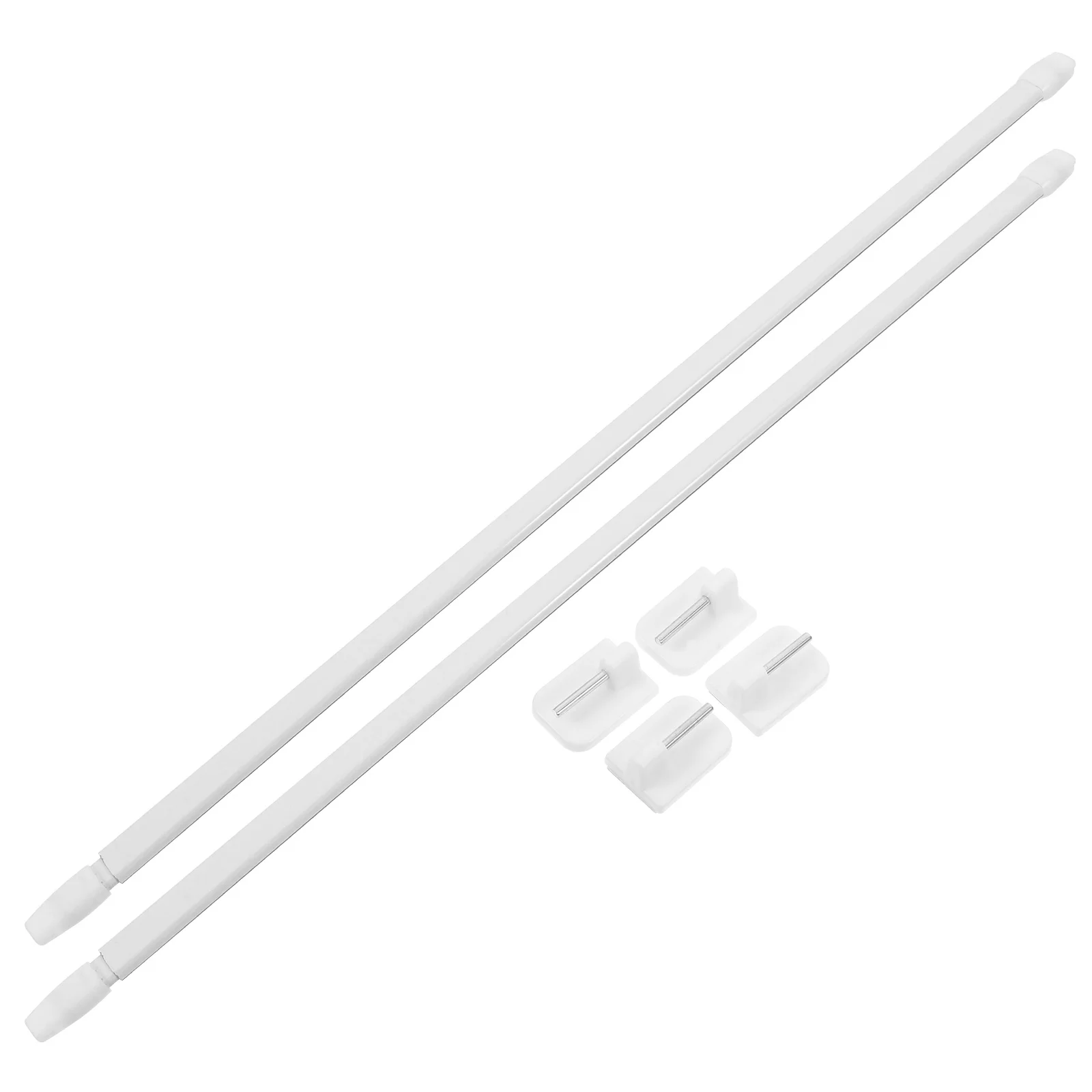 

1 set Telescopic Shower Curtain Rod Extendable Adjustable Bath Pole Rail No Drill Installation Flexible Telescoping Curtains