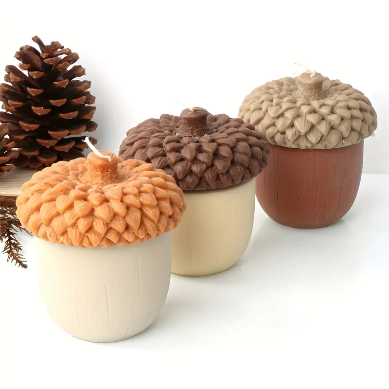 1pc 3D Realistic Pine Cone Silicone Mold, Ideal For DIY Aromatherapy Candles, Plaster Diffuser Stones And Handmade Soap Crafts