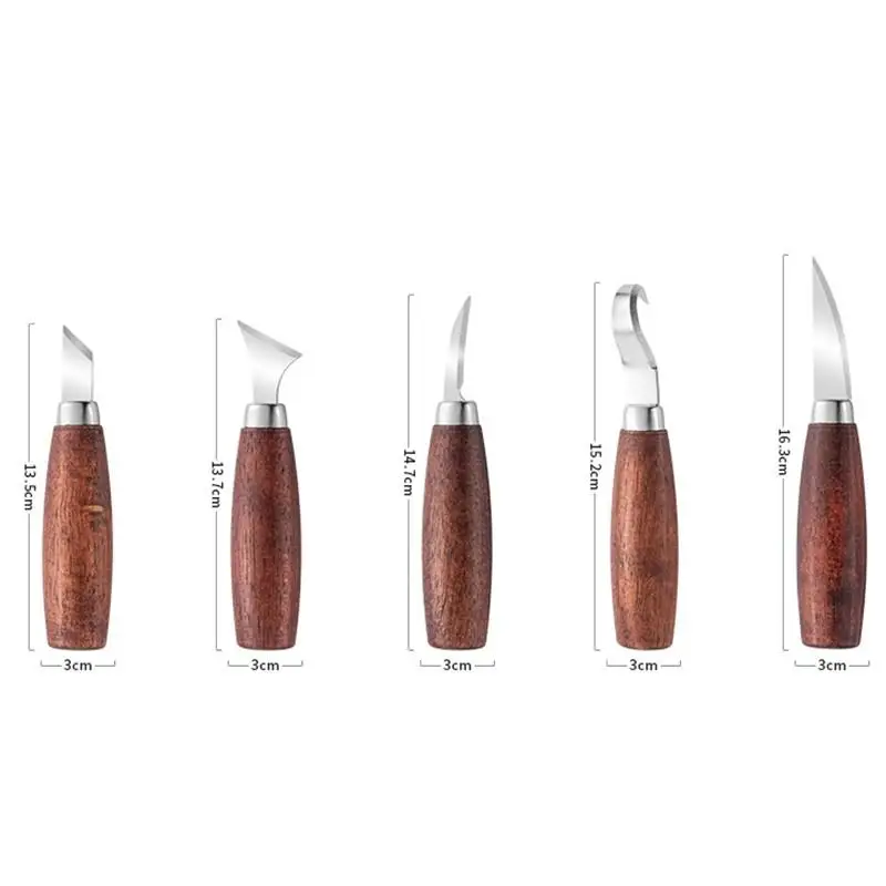 New 5pcs Tools For Wood Carving Chisel Woodworking Cutter Hand Tool Set Wood Carving Knife DIY Peeling Woodcarving view 6