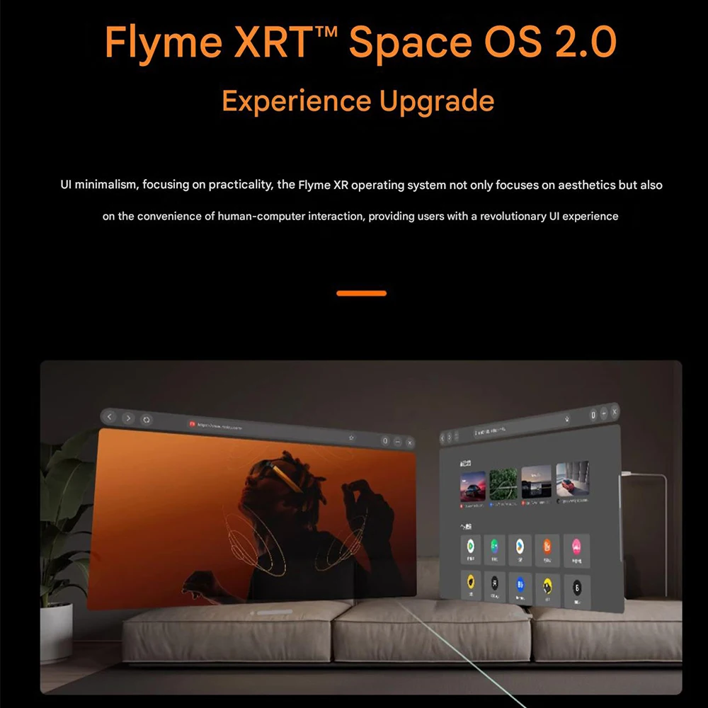 Meizu StarV View Smart AR Óculos HD 188 polegadas Óculos de visualização de tela gigante 120Hz Óculos XR portáteis de escova alta