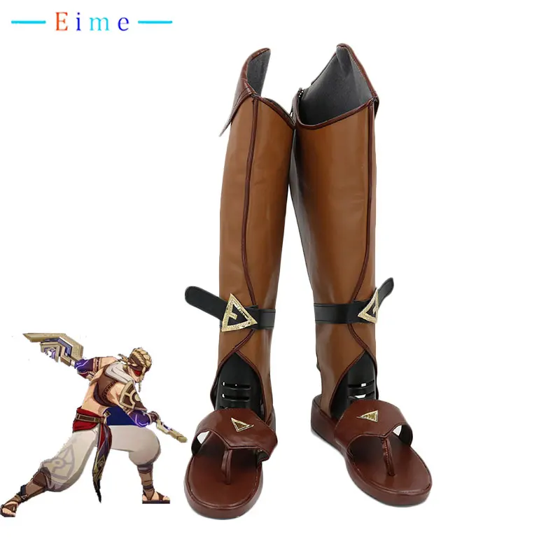 

Game Genshin Impact Cosplay Shoes Halloween Carnival Boots Anime PU Leather Shoes Cosplay Prop Custom Made