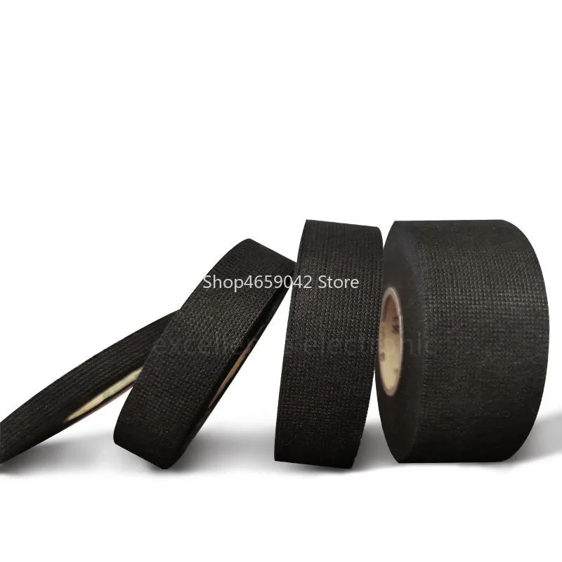 1pc Width 9/19/25/32MM Length 15M Heat-resistant Adhesive Cloth Fabric Tape for Car Auto Cable Harness Wiring Loom Protection