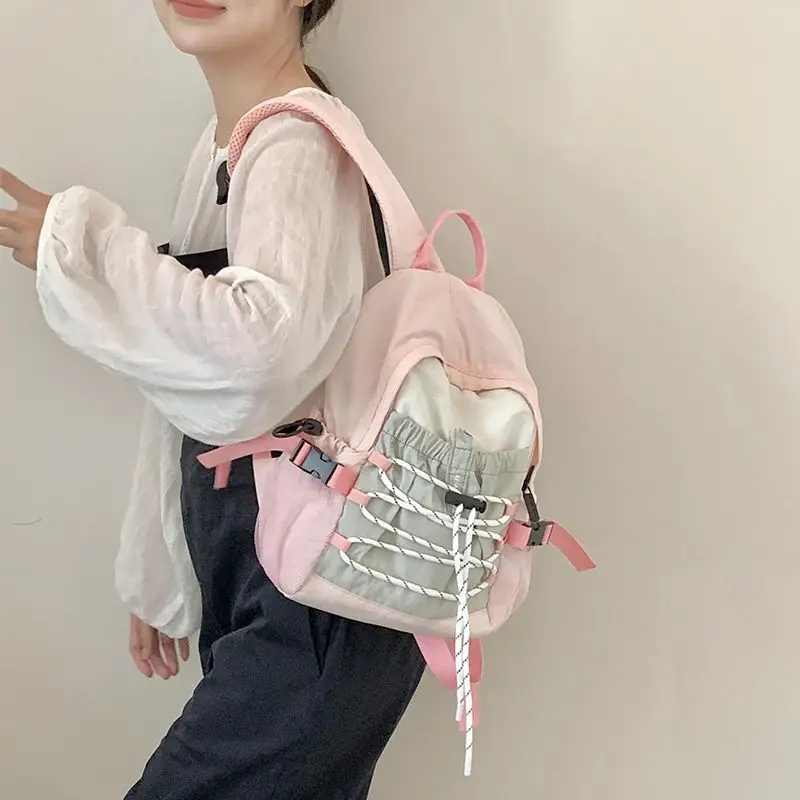 

Nylon Lightweight School Backpack Fashion Casual School bag Outdoor Sport Travel Backpack Multi-pockets Teenager School bag